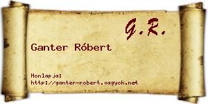 Ganter Róbert névjegykártya